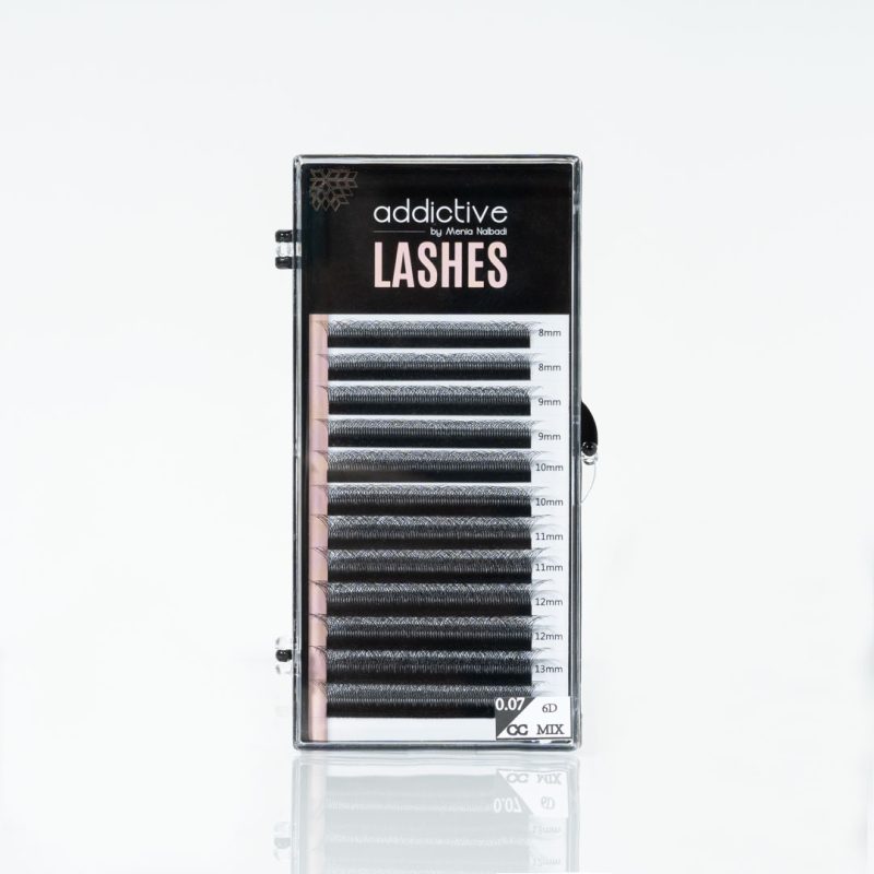 Κασετίνα με έτοιμα τουφάκια βλεφαρίδων 6D W-Shape Clover της Addictive Lashes για mega volume.