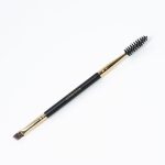 Διπλό πινέλο φρυδιών με βουρτσάκι και γωνιακό flat tip για brow lamination & γέμισμα (Addictive Lashes)