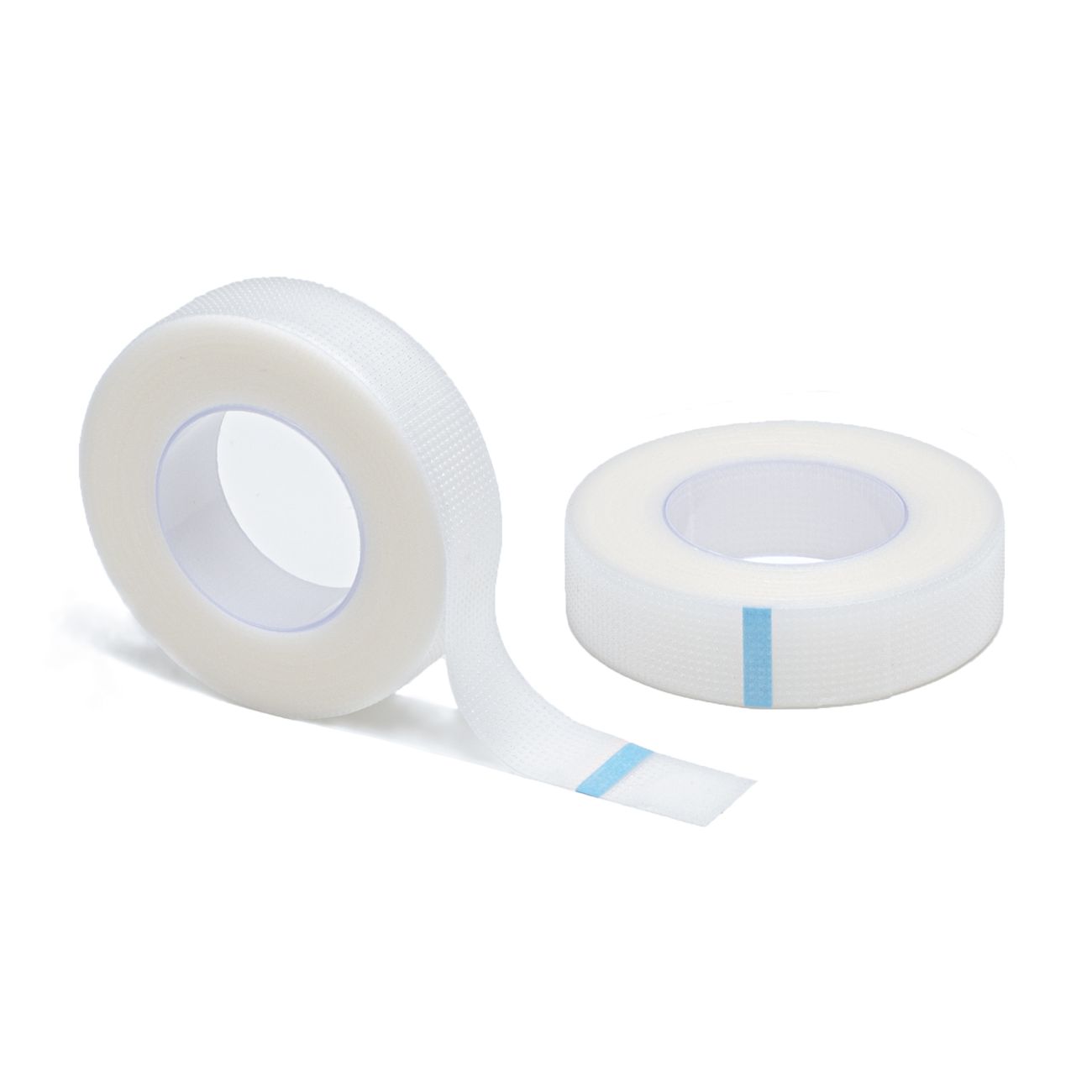 plastiki-tainia-eshop-00035 Δύο ρολά διάφανης πλαστικής ταινίας για βλεφαρίδες, με το ένα να έχει ξετυλιγμένο ένα κομμάτι.